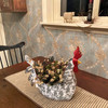 Weathered White Galvanized Metal Rooster Planter - Farmhouse Garden Decor Additional image