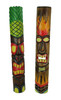 39 inch Tall Hand Crafted Wooden Tiki Totem Wall Mask Set of 2 Main image