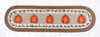 Earth Rugs OP-222 Harvest Pumpkin Oval Patch Runner 13" x 48" Main image