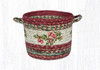 Earth Rugs UBP 9-390 Cranberry Printed Utility Basket 9" x 7" Main image