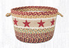 Earth Rugs UBP-357 Burgundy Star Printed Utility Basket 13 Inch X 9 Inch Main image