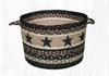 Earth Rugs UBP-313 Black Stars Printed Utility Basket 13 Inch X 9 Inch Main image
