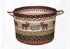 Earth Rugs UBP-19 Moose / Pinecone Printed Utility Basket 13 Inch X 9 Inch Main image