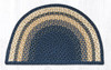 Earth Rugs SC-79 Lt. Blue / Dk. Blue / Mustard Small Rug Slice 18" x 29" Main image