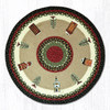 Earth Rugs RP-338 Winter Village Round Patch 27" x 27" Main image