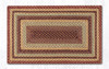Earth Rugs RC-357 Burgundy / Gray / Cream Oblong Braided Rug 27 Inch X 45 Inch Main image