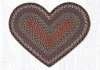 Earth Rugs C-43 Burgundy / Blue / Gray Heart Braided Rug 20" x 30" Main image