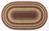 Earth Rugs C-357 Burgundy / Gray / Cream Oval Braided Rug 27" x 45" Main image
