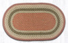 Earth Rugs C-24 Olive / Burgundy / Gray Oval Braided Rug 27" x 45" Main image