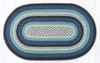 Earth Rugs C-312 Blueberry / Cream Oval Braided Rug 27" x 45" Main image