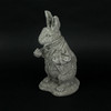 Alice in Wonderland White Rabbit Light Gray Finish Statue 14 in-CEMENT Additional image