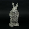Alice in Wonderland White Rabbit Light Gray Finish Statue 14 in-CEMENT Additional image