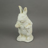 Alice in Wonderland White Rabbit Antiqued White Finish Solid Cement Statue 14 In Additional image