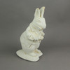 Alice in Wonderland White Rabbit Antiqued White Finish Solid Cement Statue 14 In Additional image
