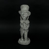 Mad Hatter Alice in Wonderland Light Gray Finish Statue 19 in-CEMENT Additional image