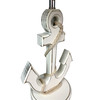 Coastal White Anchor Table Lamp Base, 14" Nautical Wood Accent Lamp Additional image