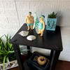 Surfing Beach Couple Figurine Set Aqua Resin Coastal Decor 5.75 In Lifestyle image 2