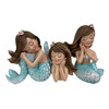 Mermaid Figurine Set of 3 Coastal Resin Blue Tabletop Shelf Decor Additional image