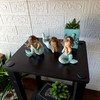 Mermaid Figurine Set of 3 Coastal Resin Blue Tabletop Shelf Decor Lifestyle image 2