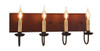 Four Arm Vanity Light in Plantation Red Main image