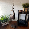 Gazelle Statue Abstract Bronze Metal Sculpture 31 in Tall Floor Decor Lifestyle image 1