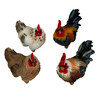 Chicken Rooster Pot Hanger Figurines Set of 4 Resin Planter Decor 3 In Main image