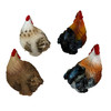 Chicken Rooster Pot Hanger Figurines Set of 4 Resin Planter Decor 3 In Additional image