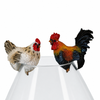 Chicken Rooster Pot Hanger Figurines Set of 4 Resin Planter Decor 3 In Additional image