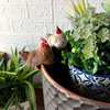 Chicken Rooster Pot Hanger Figurines Set of 4 Resin Planter Decor 3 In Lifestyle image 3
