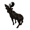 Cast Iron Moose Statue Brown Glossy Wildlife Sculpture 8.5 Inch Decor Additional image