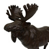 Cast Iron Moose Statue Brown Glossy Wildlife Sculpture 8.5 Inch Decor Additional image