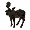 Cast Iron Moose Statue Brown Glossy Wildlife Sculpture 8.5 Inch Decor Additional image