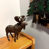 Cast Iron Moose Statue Brown Glossy Wildlife Sculpture 8.5 Inch Decor Lifestyle image 5