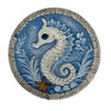 Sea Life Wall Plaques Set of 3 Round Coastal 10 in Blue Ocean Decor Additional image