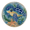 Sea Life Wall Plaques Set of 3 Round Coastal 10 in Blue Ocean Decor Additional image