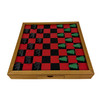 Rustic Lodge Checkerboard Game Set Wood Board Bears Trees Storage Drawer Additional image