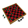 Rustic Lodge Checkerboard Game Set Wood Board Bears Trees Storage Drawer Additional image