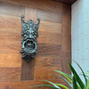Gothic Green Man Door Knocker Verdigris Cast Iron 19 in Wall Mounted Lifestyle image 3