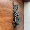 Gothic Green Man Door Knocker Verdigris Cast Iron 19 in Wall Mounted Lifestyle image 4