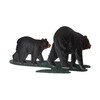 Metal Bear Wall Sculpture Rustic Black Bear Cub Wall Decor 15.25in Tall Additional image