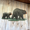 Metal Bear Wall Sculpture Rustic Black Bear Cub Wall Decor 15.25in Tall Lifestyle image 4