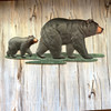 Metal Bear Wall Sculpture Rustic Black Bear Cub Wall Decor 15.25in Tall Lifestyle image 5