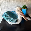 Pelican Wine Bottle Holder Coastal Blue Resin Tabletop Rack 6.25 In Lifestyle image 1