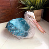Pelican Wine Bottle Holder Coastal Blue Resin Tabletop Rack 6.25 In Lifestyle image 3