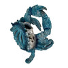 Crab Wine Bottle Holder Coastal Blue Resin Tabletop Wine Rack 5.5 In Main image