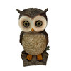 Solar Owl Garden Statue Light 11.75 in Hand Painted Resin Outdoor Decor Additional image