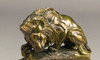 AA Importing Lion and Snack Clock, Bronze Finish Additional image