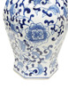 14 Inch Tall Blue And White Floral Hexagonal Ginger Jar Additional image