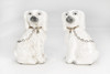 AAI Staffordshire Dog Pair, Antique White with Crackle Finish Main image