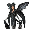Crow Fairy Statue Gothic Black Resin Sculpture 9 in Decorative Figurine Additional image